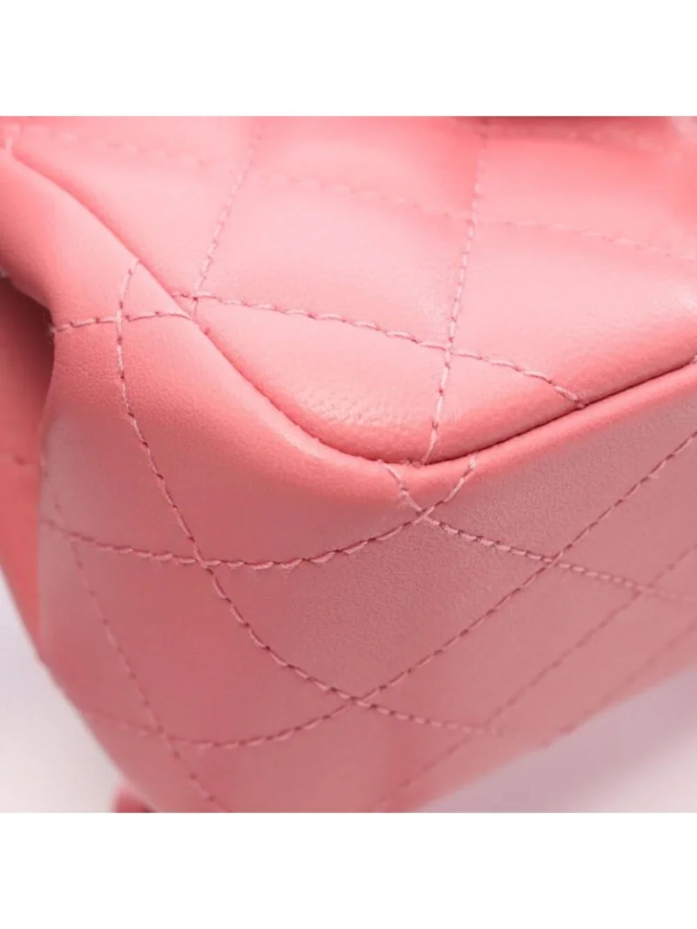 Chanel Shoulder Bag Mini Quilted Pink Lambskin Chain
